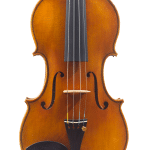 Body of violin based on a Stradivari model.