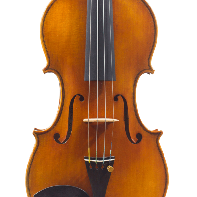 Body of violin based on a Stradivari model.