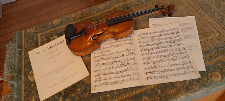 The violin's notes